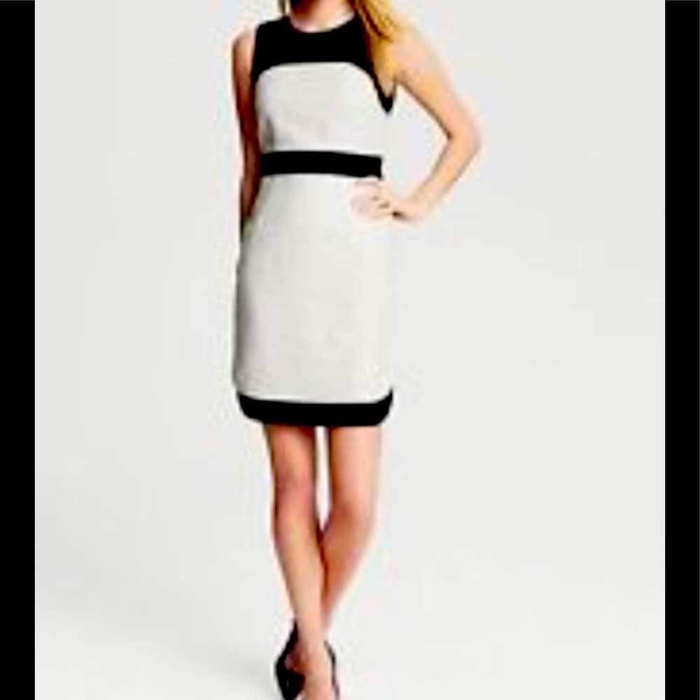 Banana Republic black and white tweed dress size 8P